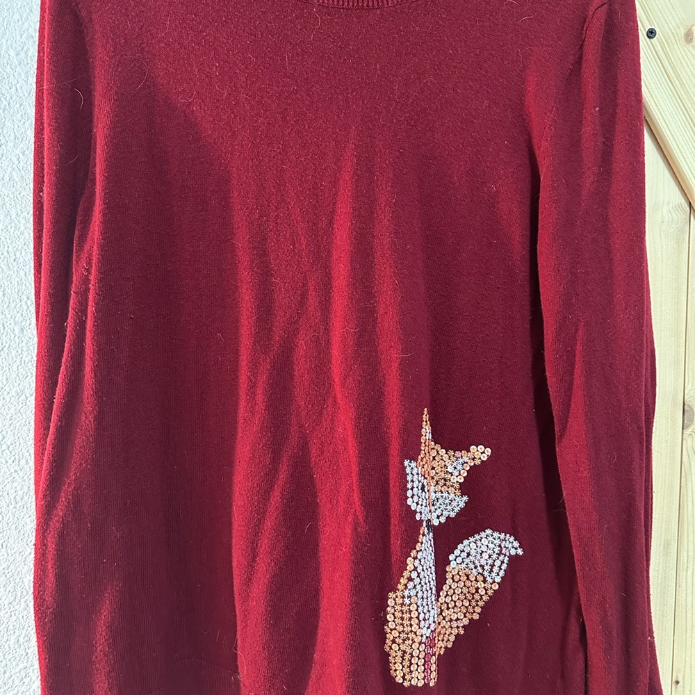 The Limited Red Sequin Long Sleeve Hoodie